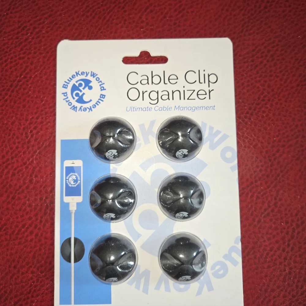 Black Cable Clip Organizer